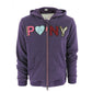 Purple hoodie with Pony applique