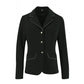 Black competition jacket with grey piping
