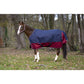 150 g turnout rug in navy and burgundy