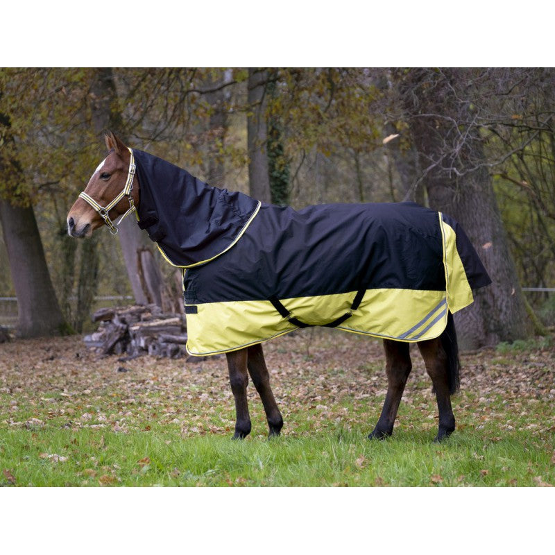 Reflective neck rug for horses