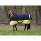 reflective turnout rug in neon yellow and black