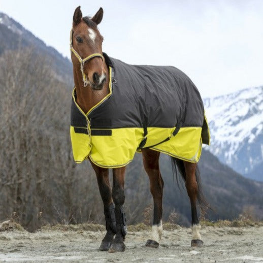 neon yellow reflective turnout rug