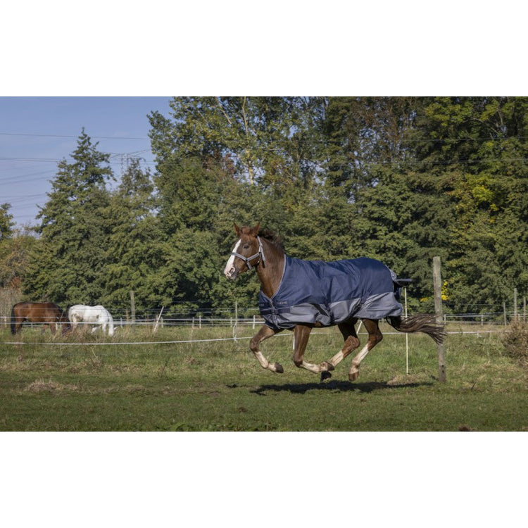 turnout rug in 600 Denier ripstop polyester with taped seams.