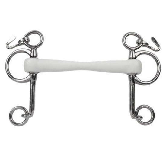 Trust Inno Sense Baby Pelham Flexi Soft Bit with flexible synthetic mouthpiece and metal core.