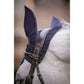 Horse fly veil with two rows of clear crystals for an elegant look.