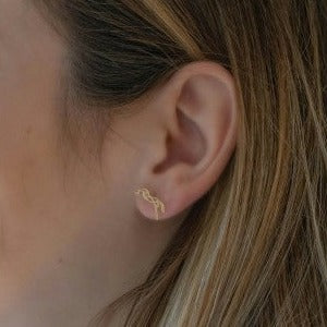 Penelope Millie horse earrings in a silver finish.