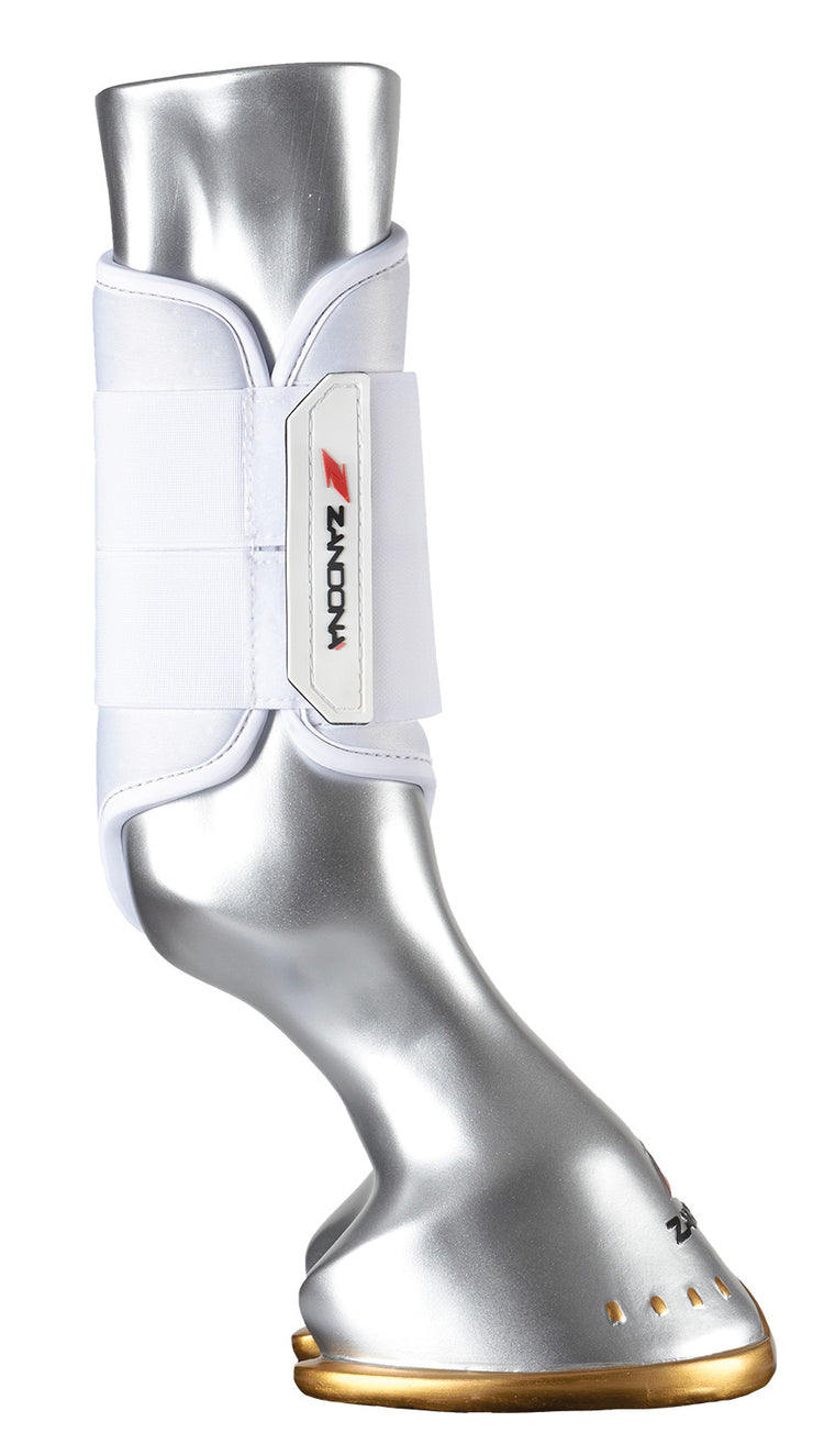 Breathable white brushing boots