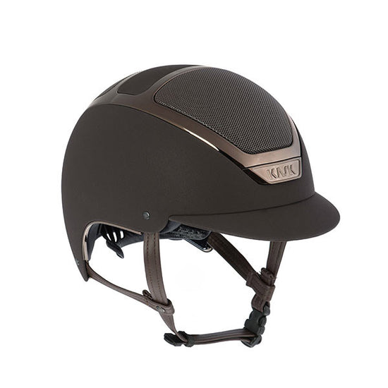 Dark Brown Horse riding helmet with high safety rating