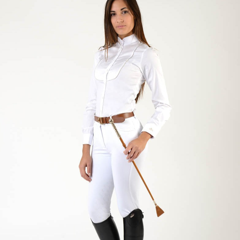 White competition breeches