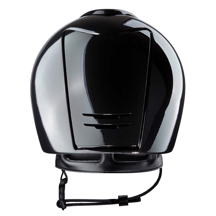 Black shine equestrian helmet