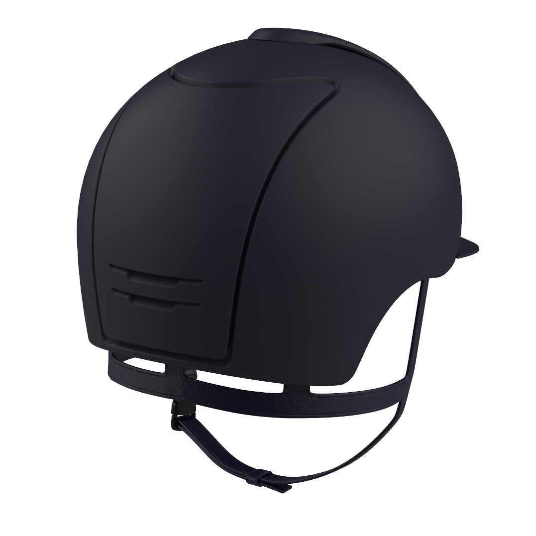 KEP Italia Cromo 2.0 Textile riding helmet with a chrome frame and grille.