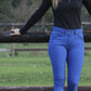 Knee grip riding breeches for women with silicone grip at the knees.