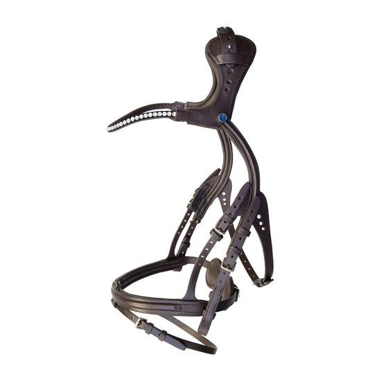 Anatomic bridle with cut back headpiece