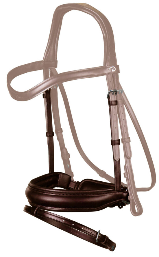 Brown dressage noseband