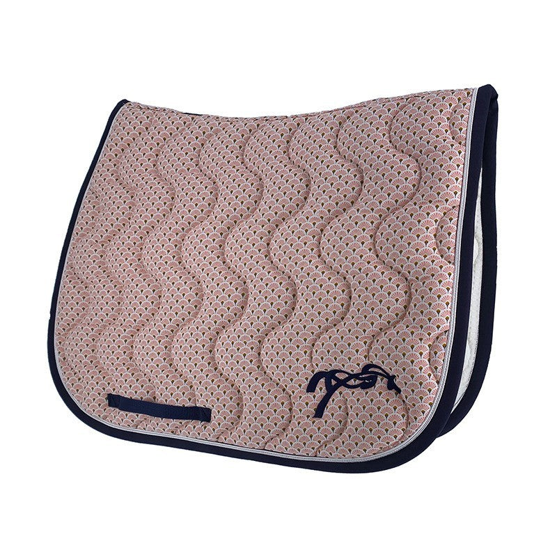 Penelope Art Deco Saddle Pad with an elegant equestrian design.
