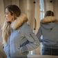 Penelope bomber jacket designed for horse riders and equestrian enthusiasts.