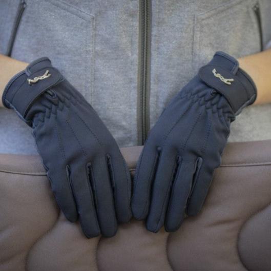 Penelope Comfort equestrian gloves with ultra-stretch upper material.