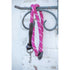 Penelope Corde Lead Rope with pink and white rope and leather detailing.