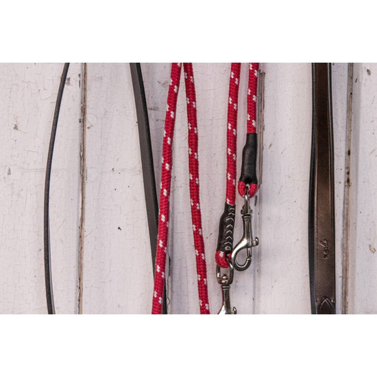leather and rope draw reins