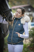 Penelope equestrian gilet for women at the stable and horse shows.