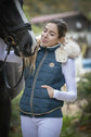 Penelope equestrian gilet for women at the stable and horse shows.