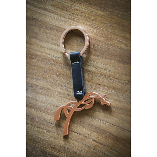 Penelope equestrian key chain for keys, handbags and stable bags.