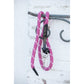Penelope lead rope with leather detailing and metal snap hook.