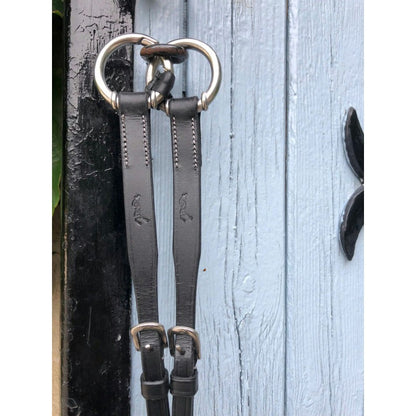 Penelope leather martingale fork for horses with convenient opening rings
