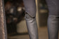 Penelope leather riding chaps for women with a fitted calf design.