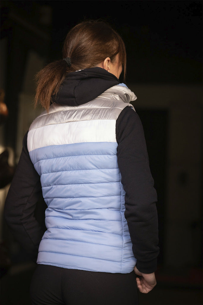 Penelope lightweight equestrian gilet for stable, leisure and city wear.