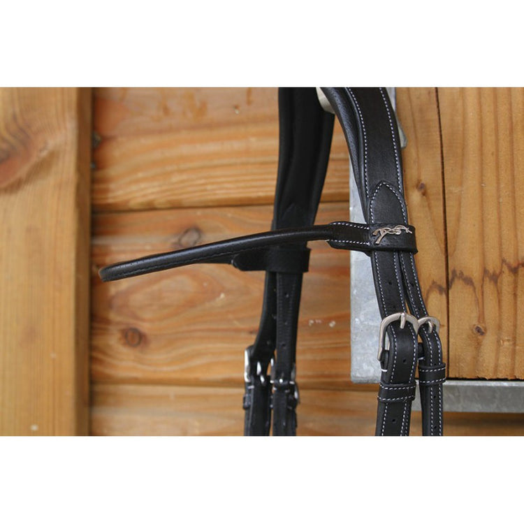 Round leather browband
