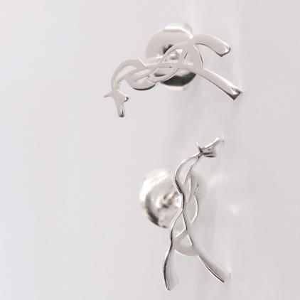 Penelope Millie Earrings with a subtle horse logo design.