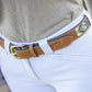 Penelope Pearl Belt for women with an elegant equestrian design.