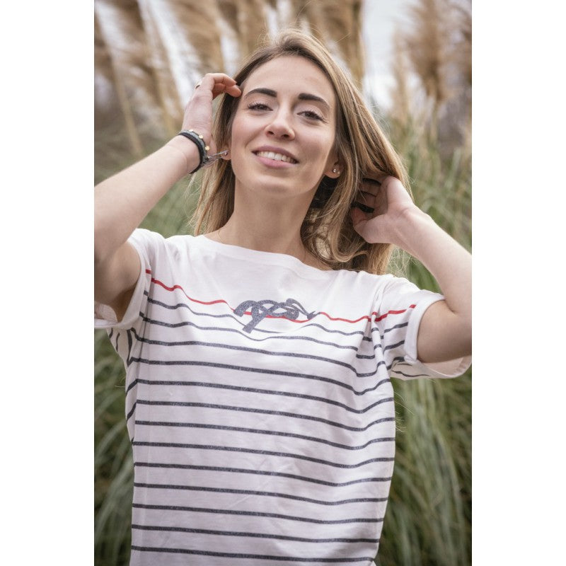 basic cotton t-shirt with stripes