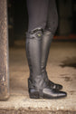 Penelope Prisca leather half chaps with zip fastening and elastic calf panels.