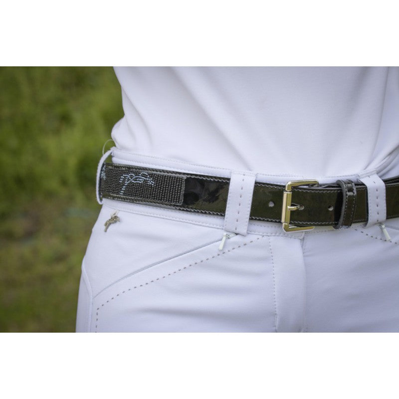 Penelope riding belt for women to wear with breeches or jeans.