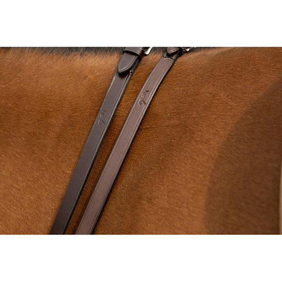 Penelope rubber reins for horses designed for secure rein contact.