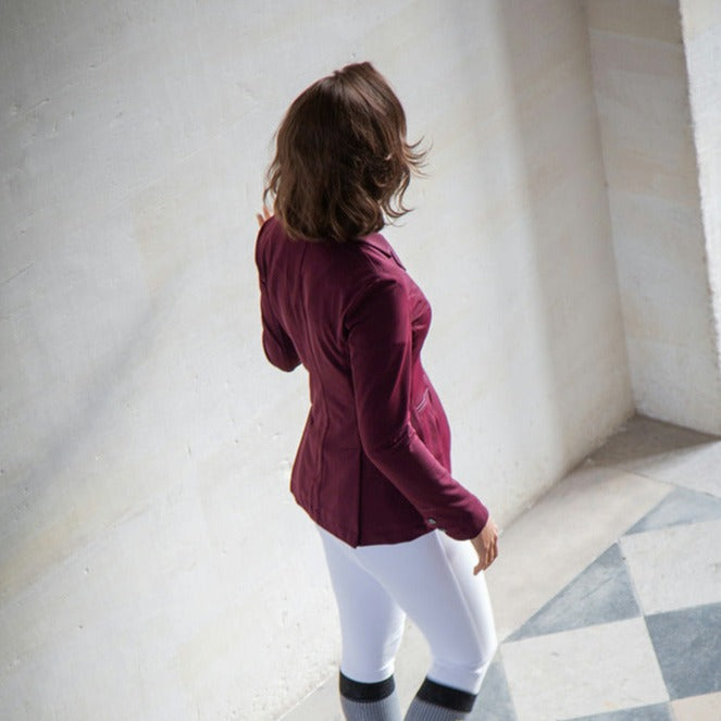 Penelope Paris competition riding jacket with mother-of-pearl buttons.