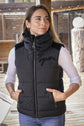 Penelope Sonia Padded Vest for women with plush faux fur lining.