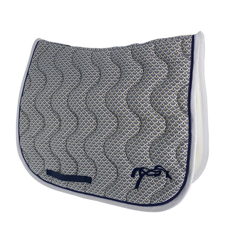 Competition saddle pad for horses and equestrian events.