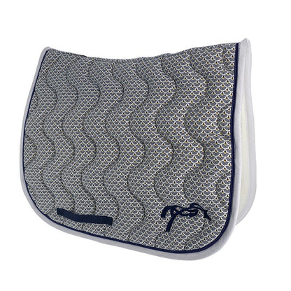 Competition saddle pad for horses and equestrian events.