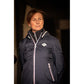 Penelope women’s equestrian rain jacket for wet days at the stable.