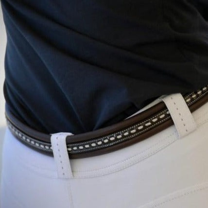 Penelope women’s leather riding belt with soft leather lining.