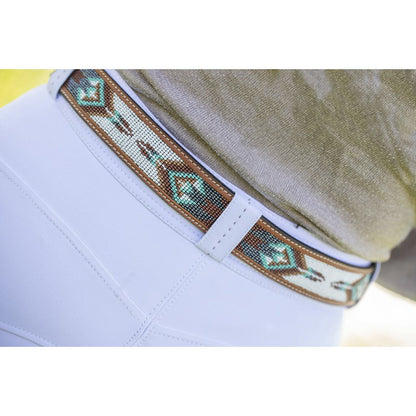 Penelope belt for wearing with riding breeches and horse show outfits.