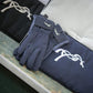 Penelope women’s winter equestrian gloves with adjustable wrist fastening.