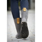 Rain boots for horse riders during wet weather at the stable.