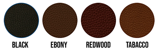 stirrup leathers in black ebony redwood and tabacco leather colour