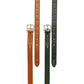 Full-length view of a pair of Stübben equestrian stirrup leathers.