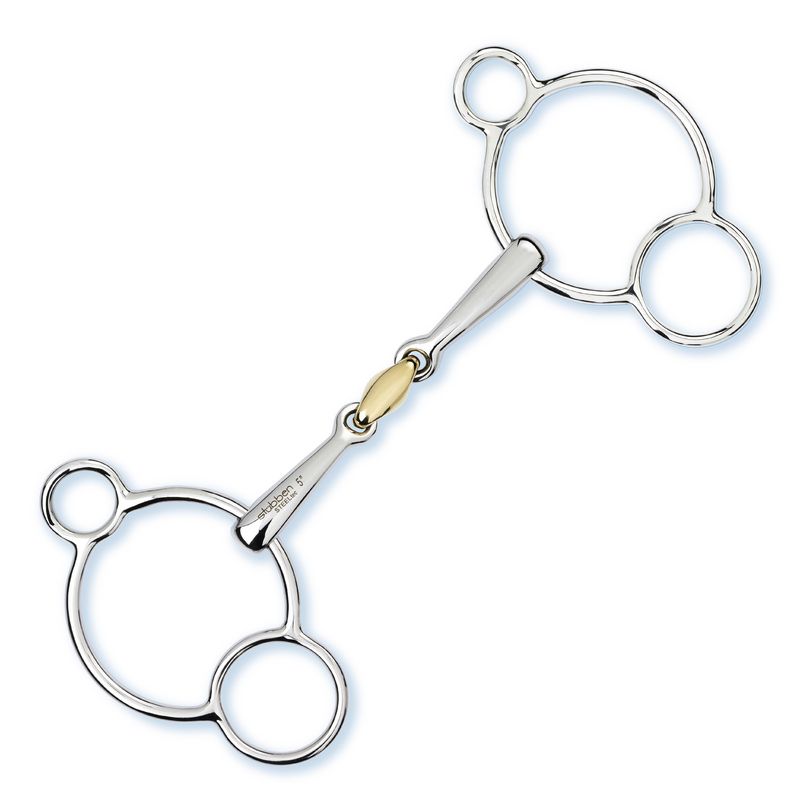 Three-ring cheek design gives this Stübben horse bit its distinctive performance profile.