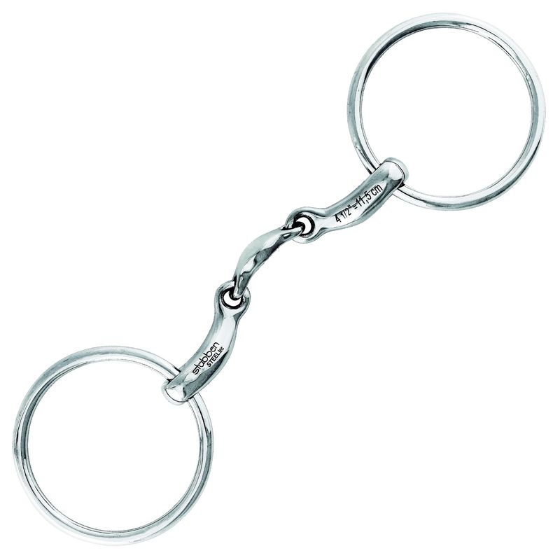 Stübben Anatomic Loose Ring Snaffle with a slim 12 mm double-jointed mouthpiece.